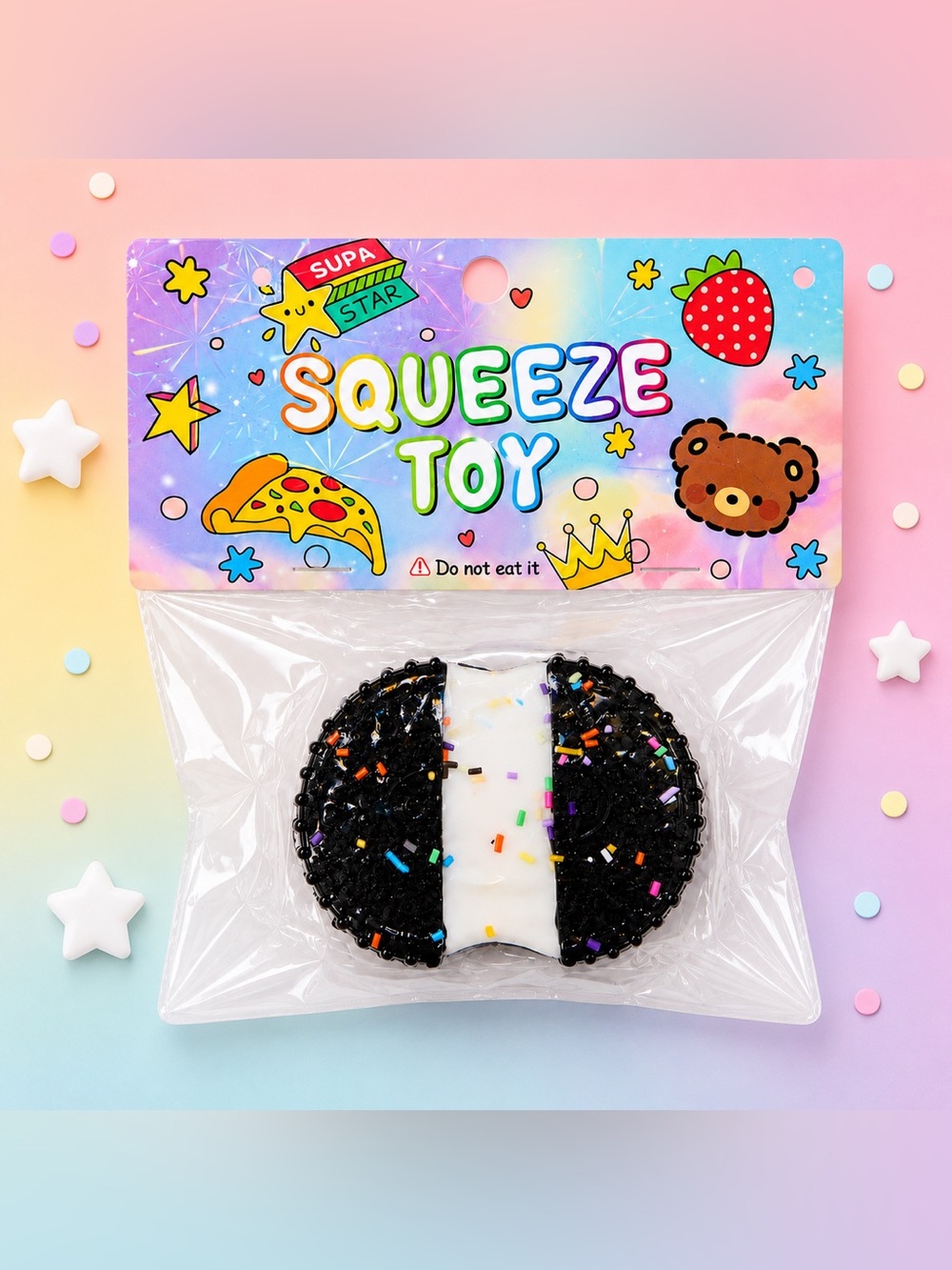 Oreo Split Sprinkle Squeeze Toy